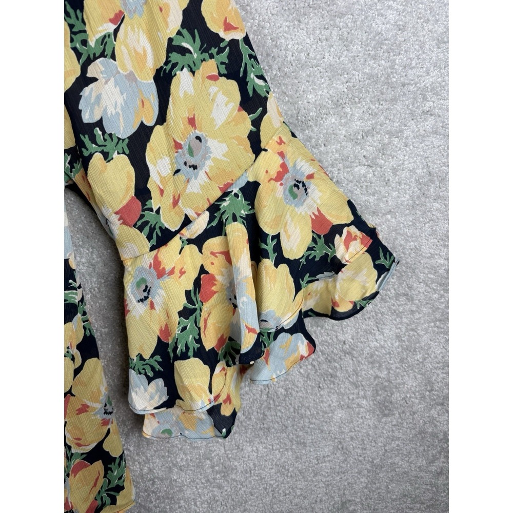 Chaps Ralph Lauren Womens Yellow FLoral Shirt Top Blouse Pullover Loose 2X Plus - Picture 3 of 6